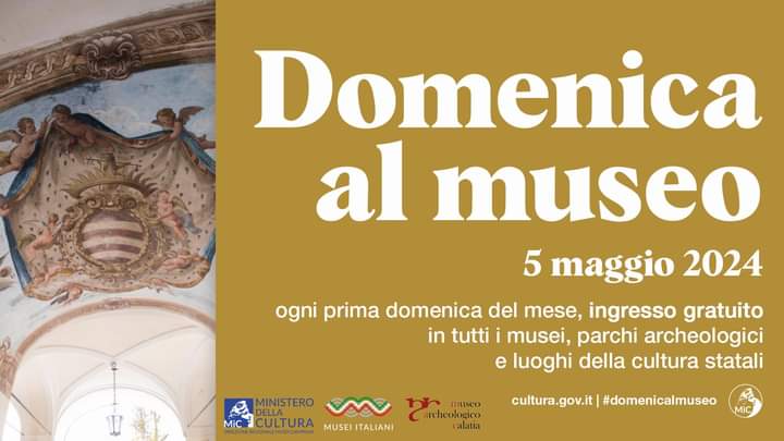 Domenica 5 maggio è di nuovo #Domenicalmuseo, con accesso gratuito al @MuseoCalatia, dalle h. 9 alle h. 20, ultimo ingresso alle 19.30. Biglietti in sede, oppure da App 'Musei Italiani' e dal portale  medesimo, al link: rb.gy/yzruut
📷 Stemma dei duchi Carafa.