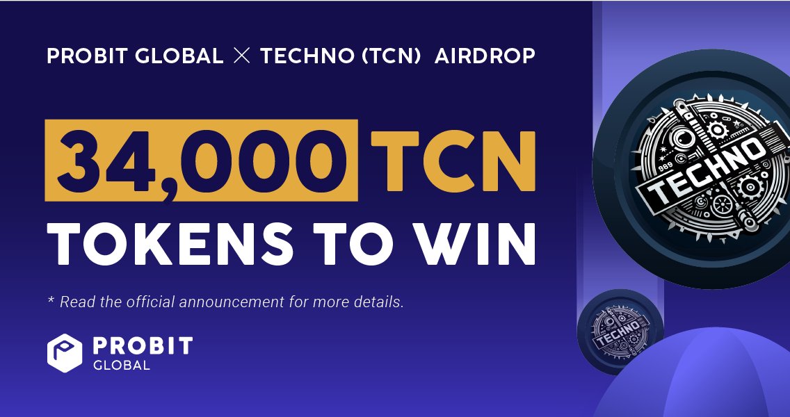 🪩 Ready to get in on the TECHNO action? Don't miss out on @ProBit_Exchange X @TechnoToken2 airdrop event! 🪙 Win a share of 34,000 $TCN for FREE! ⏰ Event duration: April 30, 2024, 09:00 UTC to May 13, 2024, 09:00 UTC 👉 Full details: probit.com/hc/10000003058… #ProBitGlobal…