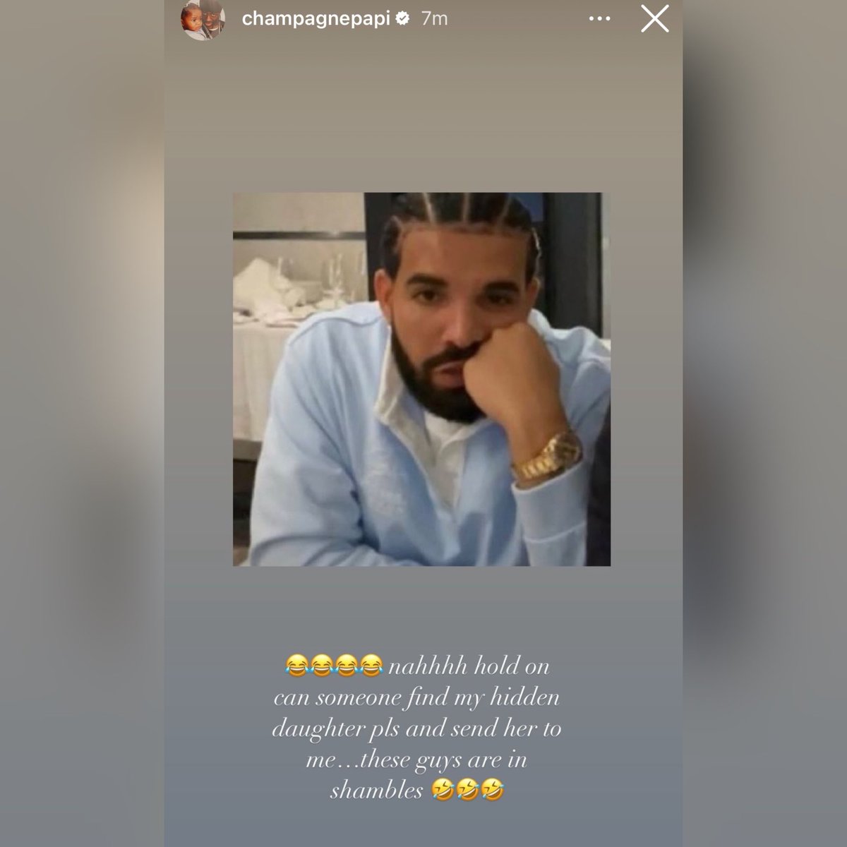 Drake reacts to Kendrick claiming he is hiding a daughter