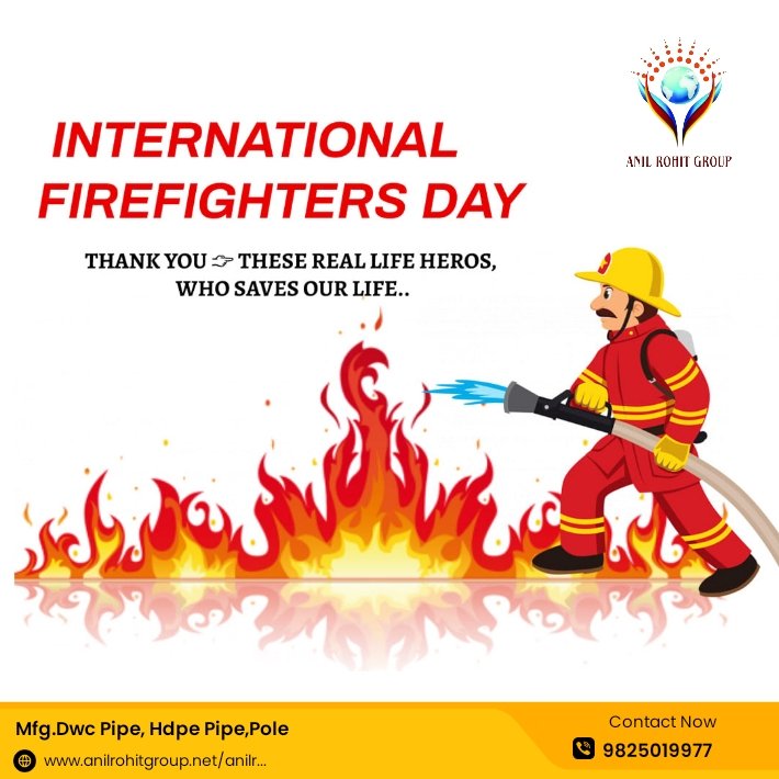 #International_Firefighters_Day 
#International_Day_of_Education 
#Anil_Rohit_Group #DWC_Pipe
#HDPE_pipe #PLB_Duct
#HT_LT_Cable #glostercable #Smart_city
#RDSO #highway #Railway_Project #infrastructure #Universal_Cable #fiberoptic #importexport  #NationalHighwayAuthorityofIndia