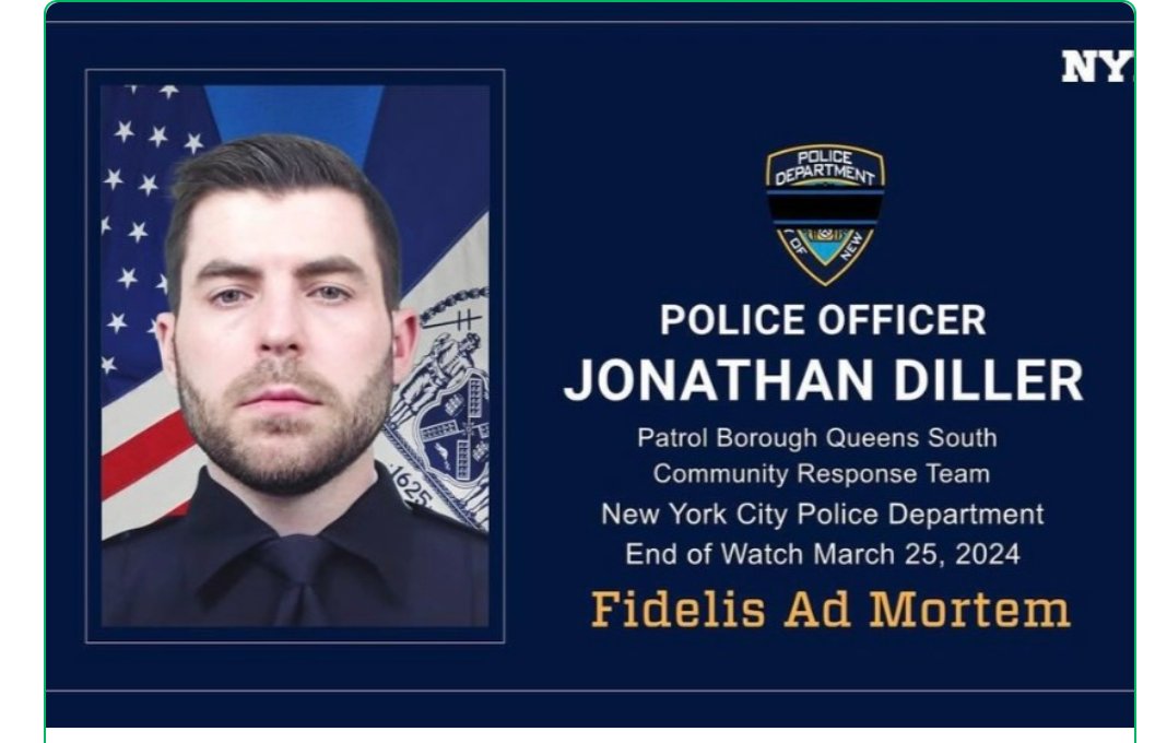 It has been 3 days March 25 – 28, 2024 since NYPD POLICE OFFICER JONATHAN DILLER was murdered by lindy jones,kathy hochul,guy rivera,and joe biden. #JUSTICEFORJONATHANDILLER