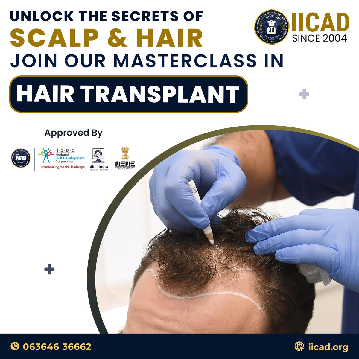 🌟Discover Hair Restoration Excellence! 🌟 Join our Masterclass to unlock the secrets of healthy hair growth and redefine confidence. 💇‍♀️🚀

🌏 iicad.org
📲 063646 36662 / 9606110983
📍goo.gl/maps/7biy7hn5J…

#HairTransplant #hairrestoration #Masterclass #IICAD