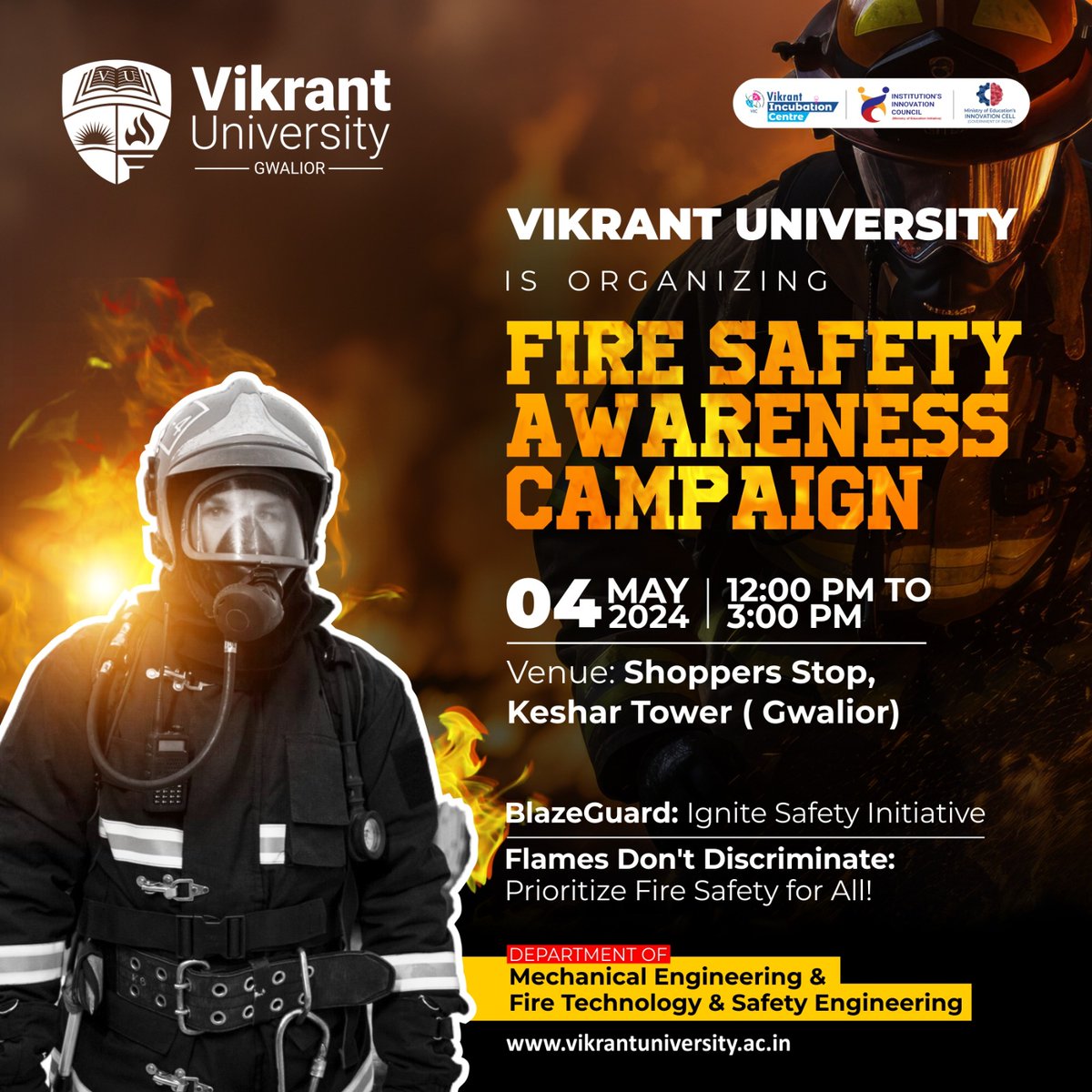 #VikrantUniversity #VikrantGroupofInstitutions #Gwalior #Indore #MadhyaPradesh #India #FireSafetyEngineering #FiresafetyAwarenessCampaign #AwarenessCampaign #KesharTower