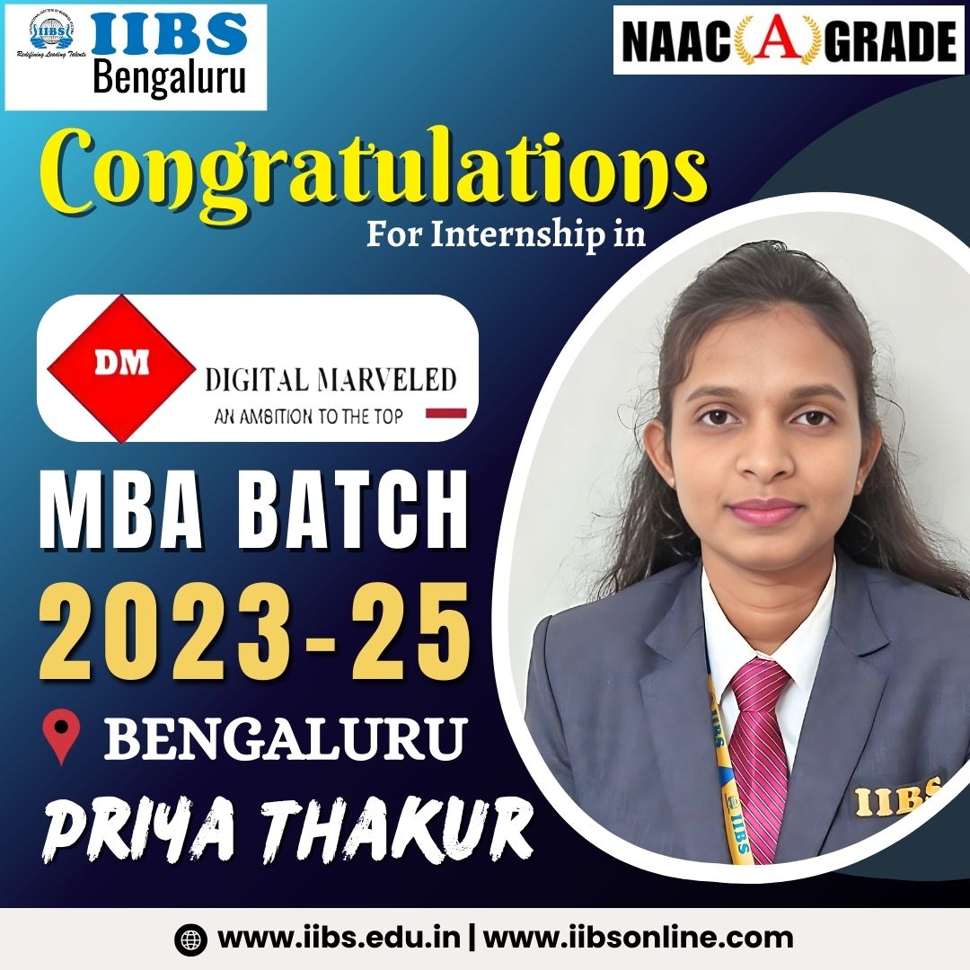 Congratulations to Priya Thakur for securing a campus internship #opportunity at Digital Marveled from the #IIBS #MBA batch 2023-2025! We are incredibly proud of Priya's accomplishment.

#internship #internship2024 #DigitalMarveled  #placement #career #bschool #growth #bengaluru