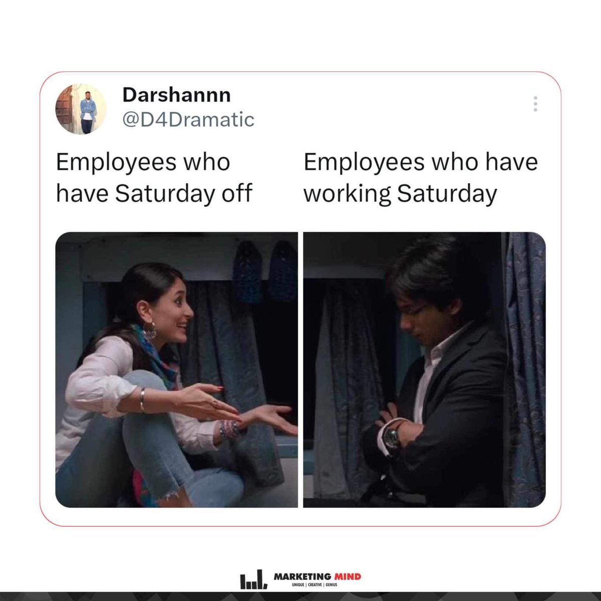 Saturdays at work are worse than Mondays. 😪 Cc: @D4Dramatic #MarketingMind #WeekendMemes