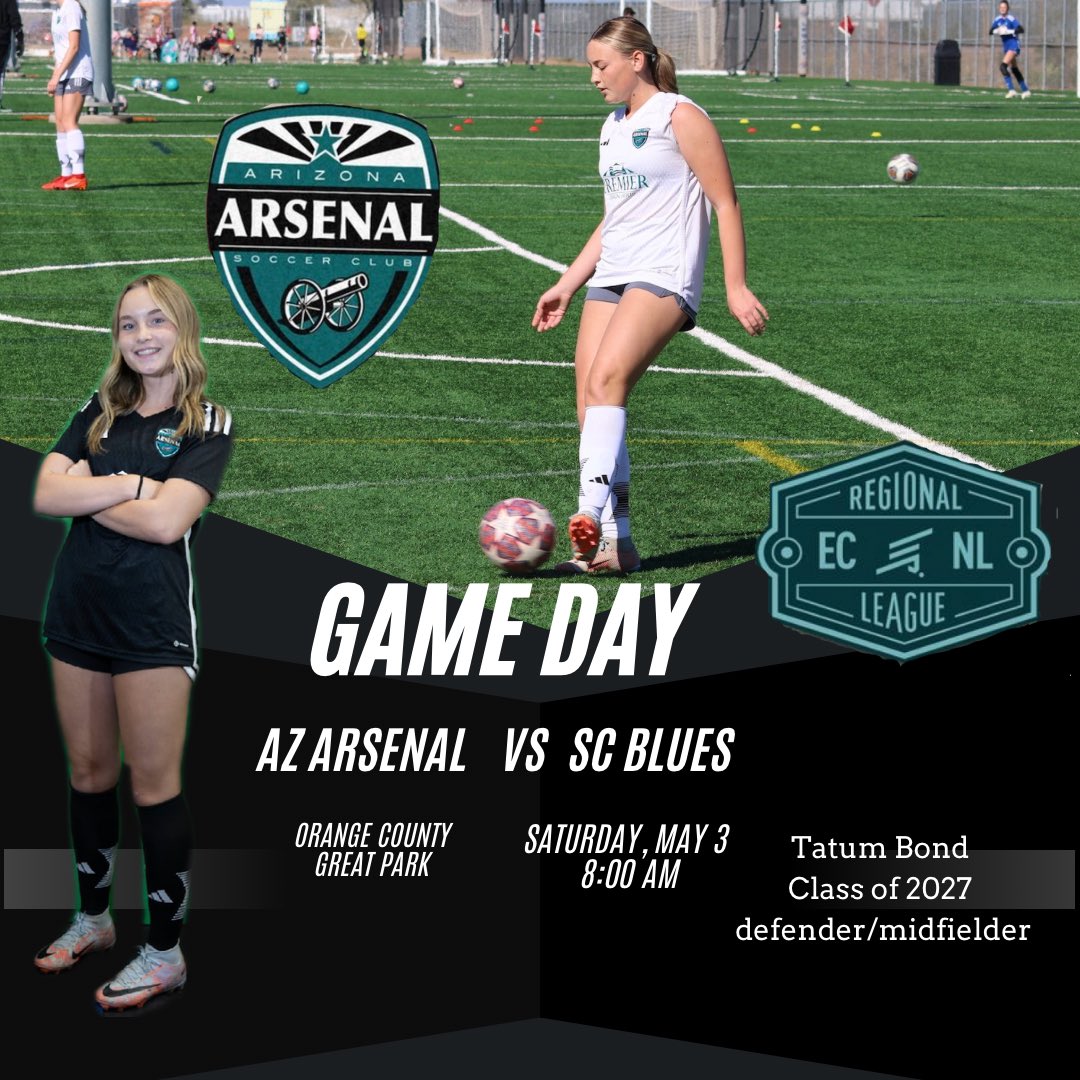 Game day 🆚 SC Blues
🕞 8:00 AM
📍Orange County Great Park

@soccerwire @prep_soccer @ecnlgirls @topdrawersoccer @imyouthsoccer