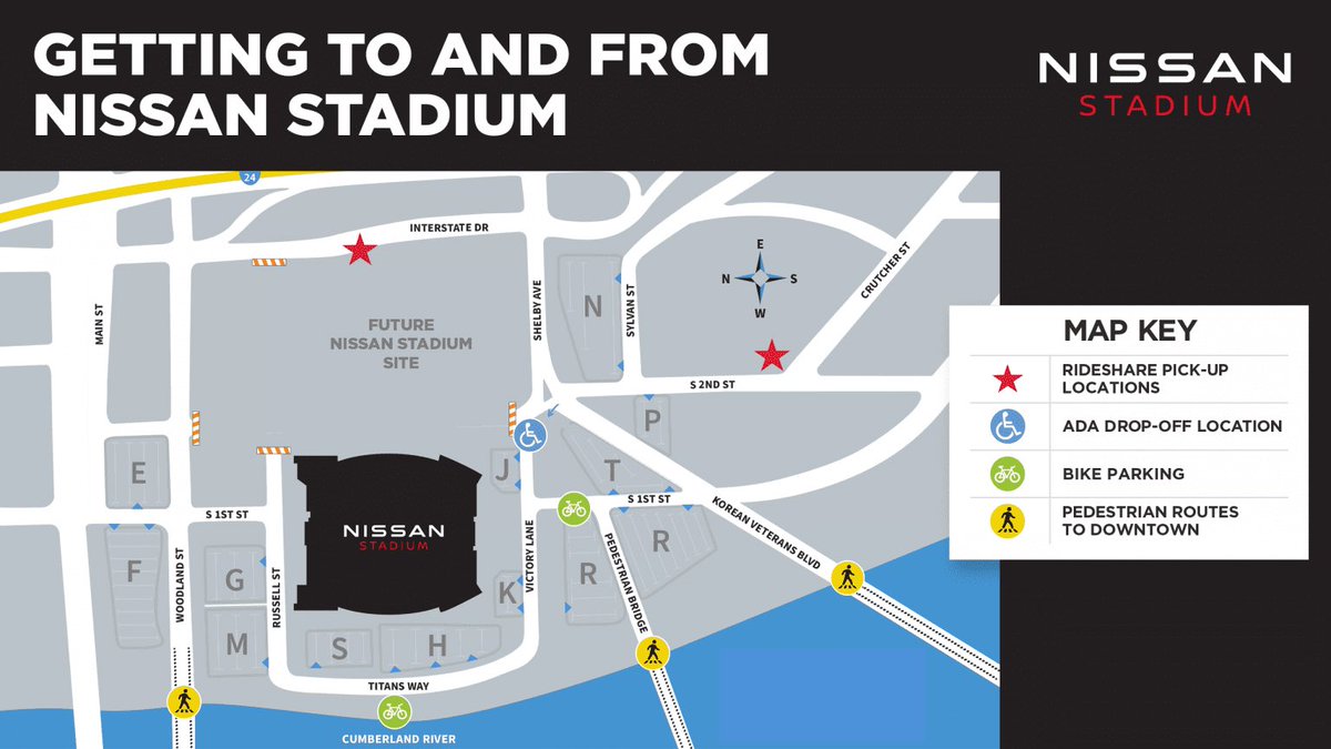 As you exit Nissan this evening, be sure and check the latest information on parking, construction and rideshare locations. 🚧 MORE INFO: nissanstadium.com/transportation/