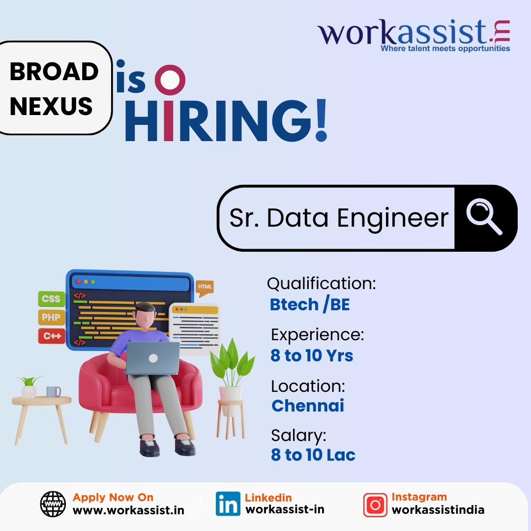 workassistin's tweet photo. Apply To Sr. Data Engineer. Broad Nexus is live on Workassist. Apply Now: https://t.co/QbEd0HWJES
Our Telegram Channel: https://t.co/RGvRIow1nE
#workassist #jobsearch #DataEngineeringJobs #SeniorDataEngineer #DataOpsCareers #BigDataJobs #DataInfrastructure #DataPipelineJobs https://t.co/UaKGV43O8X