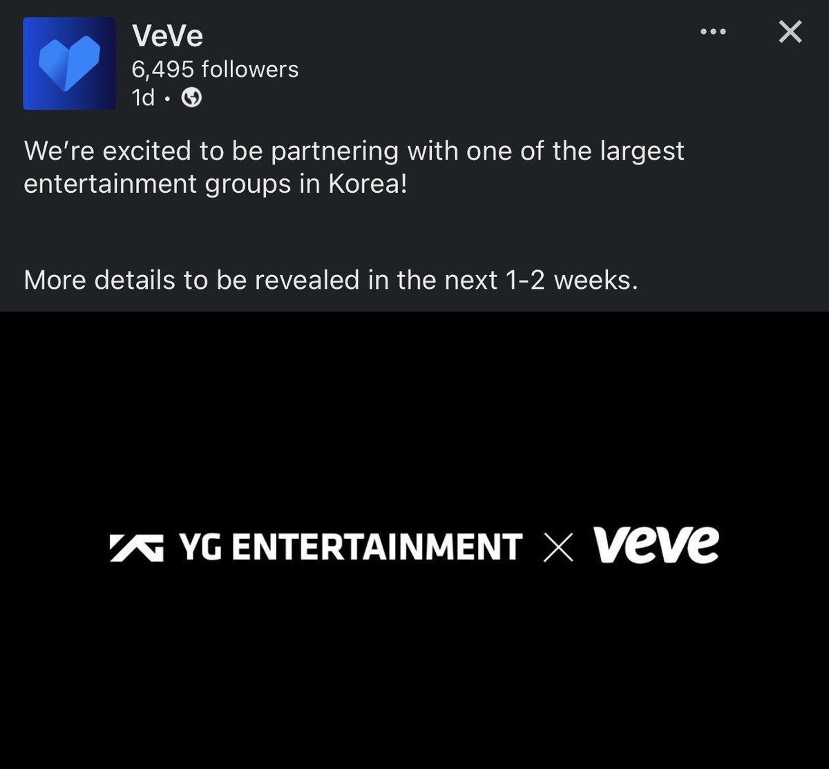 YG Entertainment, Big Bang and Black Pink originated from this company! Well Done VeVe !!! #vevefam #bigbang #blackpink