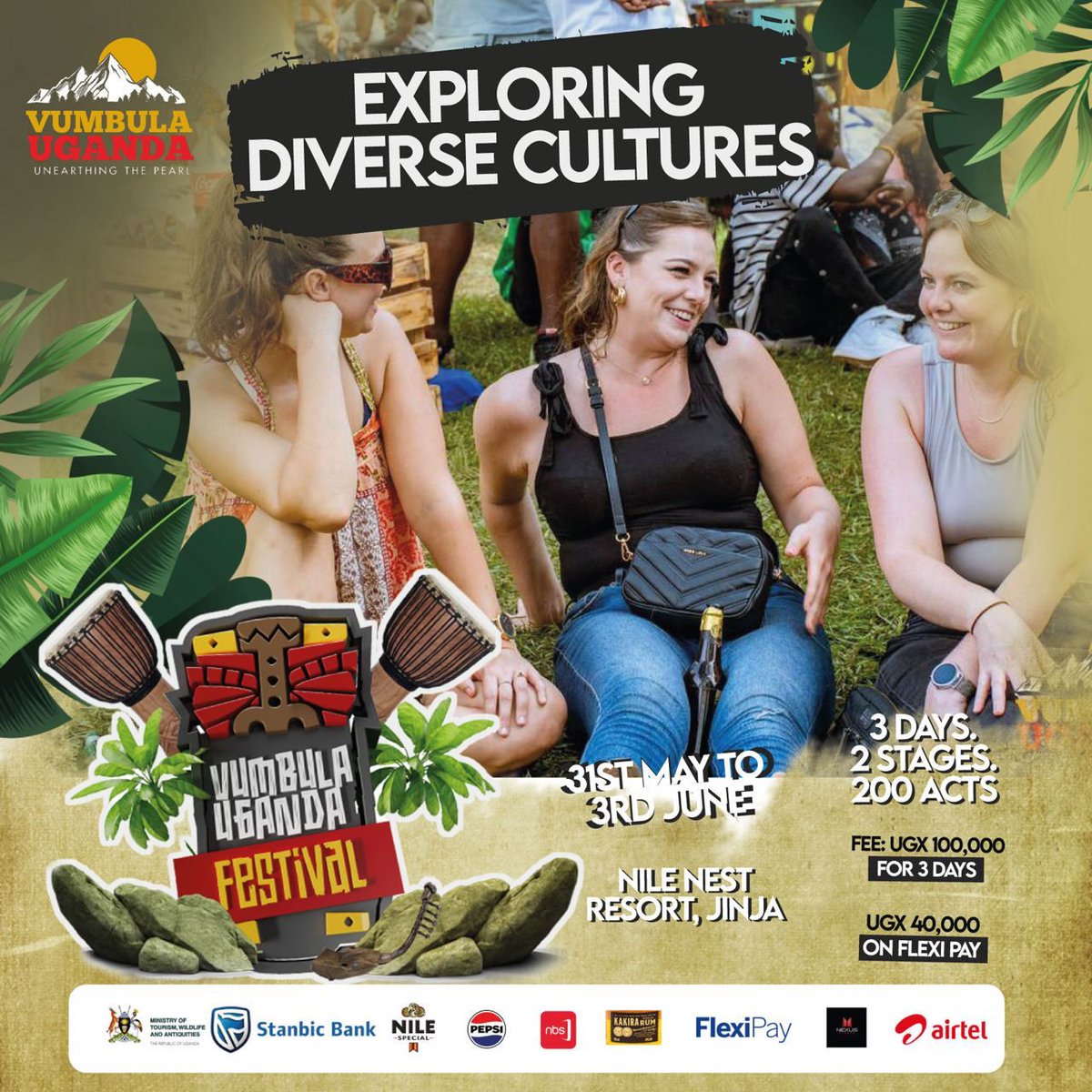 Calling all explorers! Let's embark on thrilling Ugandan cultures with the #VumbulaUgandaFestival come 31st May to 3rd June, 2024 at the Nile Nest Resort in Jinja. #GreeningTheNile #NBSUpdates @Vumbula_Uganda