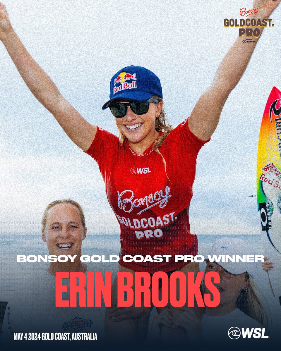 Congratulations #ErinBrooks, winner of the @OriginalBonsoy #GoldCoastPro! 🏆 @gwmaustralia @destgc