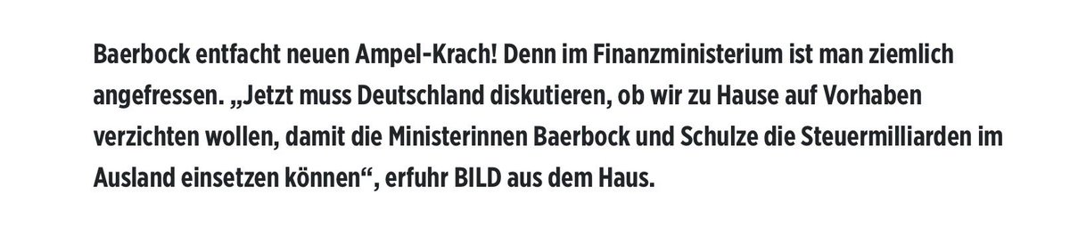 So ungefähr wie das BMF hören sich die Rednerinnen der AfD im Bundestag an, wenn sie über Investitionen in deutsche Außen- und Entwicklungspolitik sprechen.

bild.de/politik/inland…