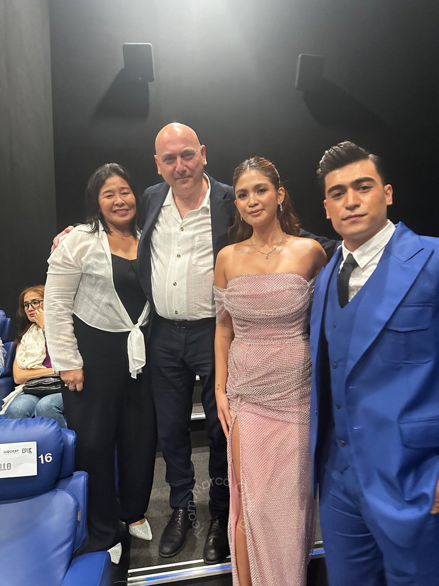 #MarVen with Marco's parents. 😍 They are the cutest!!! 🫶 #MarcoGallo | @itsmeMarcoG #QCAlabangPremiereNight #QCAlabangNowShowing #QCAlabangCEBUBlockScreening