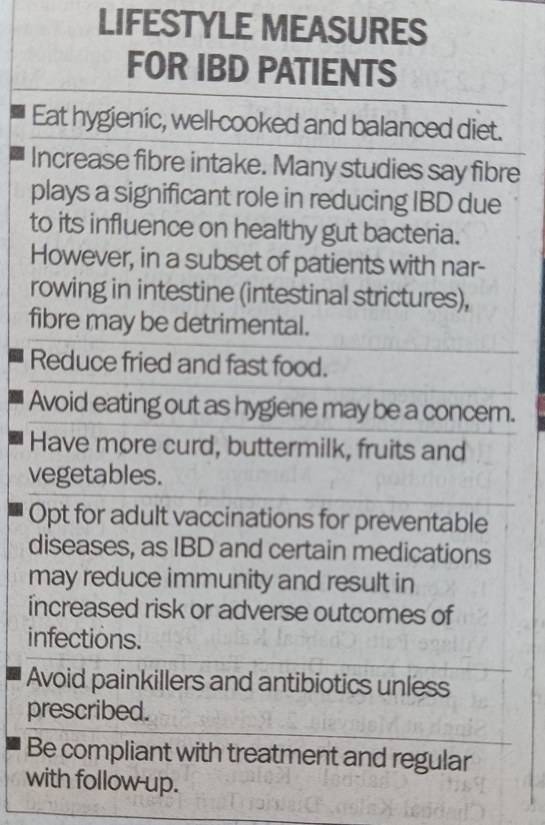 Wrote about common symptoms and lifestyle suggestions for patients with inflammatory bowel disease in @thetribunechd #IBD tribuneindia.com/news/health/ib…