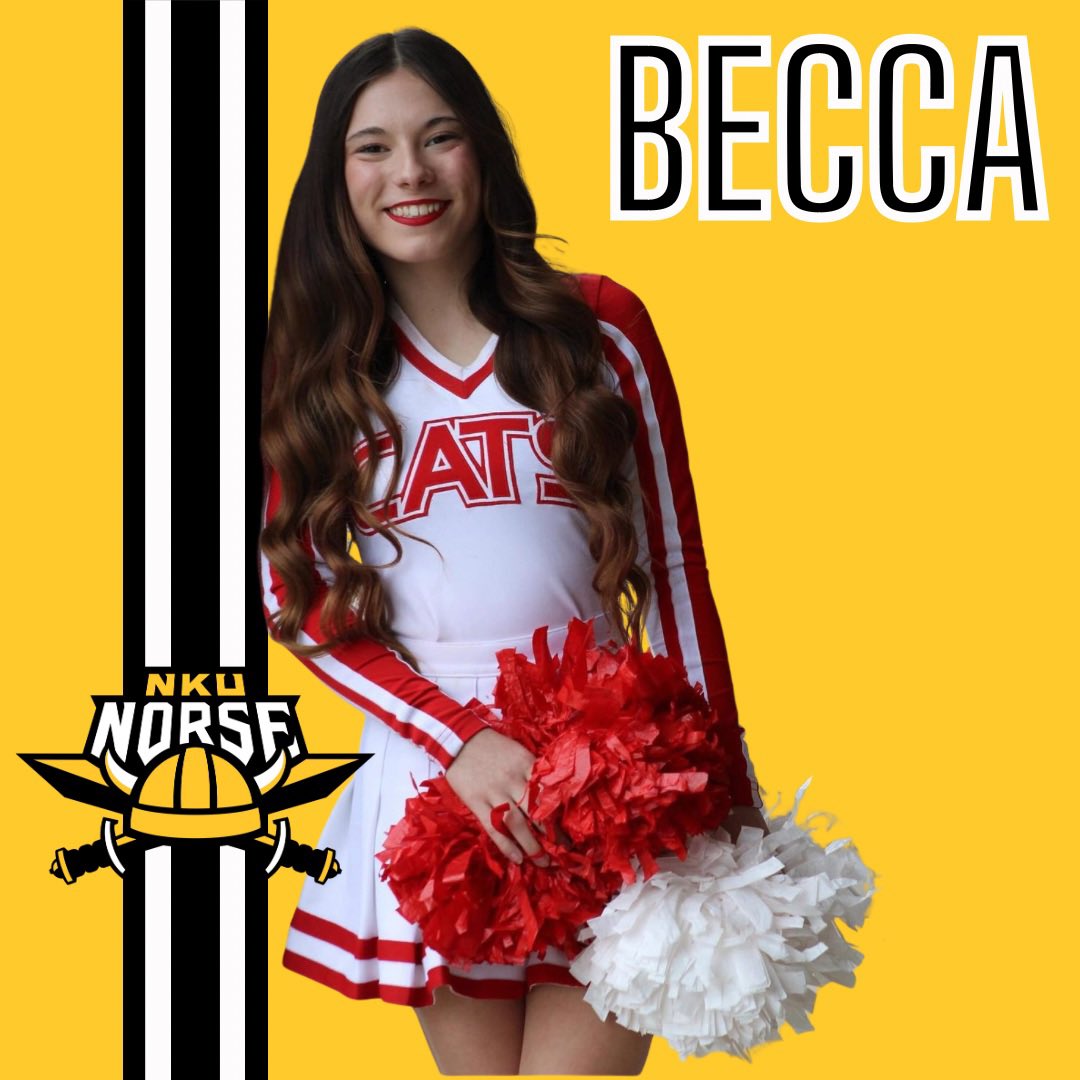 Pendleton_Cheer's tweet image. Congrats to Becca McCoy for making @NKUCheer! We are excited to watch you cheer on the NORSE! #norseup #nkucheer 🖤💛📣