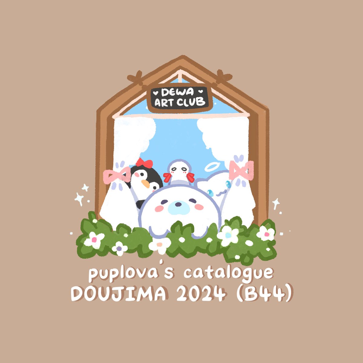 Hi! My friends and I will be boothing for the very first time at #doujima2024, and we are super nervous and excited! Please treat us kindly 🥺👉👈 My full catalogue is in the replies below! 👇🧵