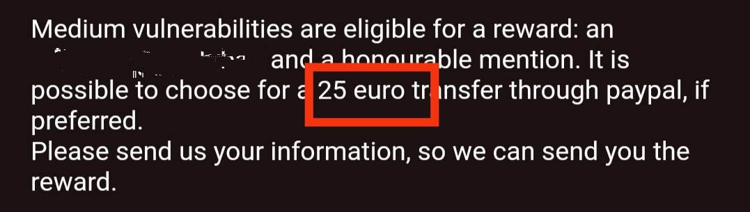 Jai shri Ram 🙏
got Bounty 75€
Thanks lord Krishna for this !
#BugBounty #SecurityVulnerabilities
#InfoSec #CyberSecurity #EthicalHacking
#BugHunting #WhiteHat #server #unblock   #WebSecurity #HackerCommunity #CyberAware