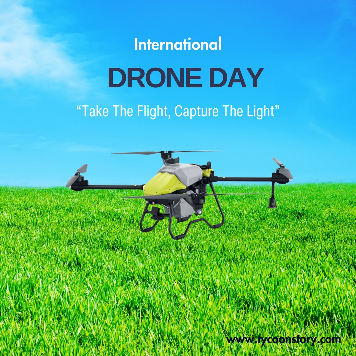 Celebrating the future of flight: Drone Day!
#DroneDay #drones #UAV #UnmannedAerialVehicles #DroneLife #DronePhotography #AerialPhotography #DroneVideography #DronesForGood #DronesMakingADifference #DroneTechnology #DronesInAction #AgTech @TycoonStoryCo @tycoonstory2020