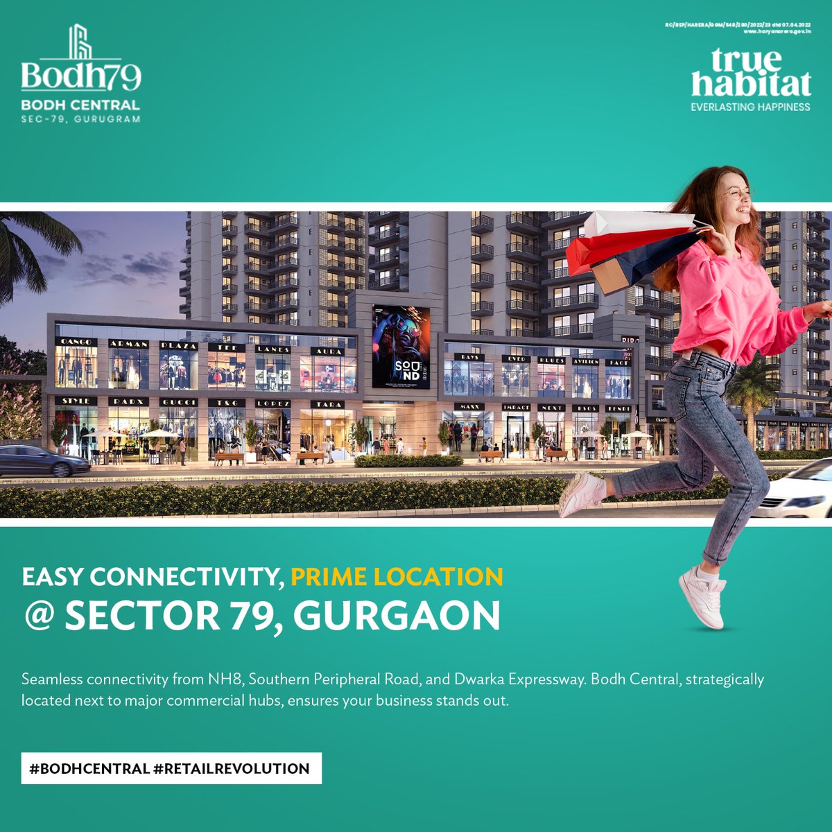 Experience seamless connectivity and strategic advantage at Bodh Central, located in Sector 79, Gurgaon. Elevate your business presence with easy access to major roads and commercial hubs. 🚀
.
.
#TrueHabitat #BodhCentral #Sector79Gurgaon #ConnectivityAdvantage #CommercialSpace