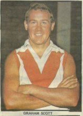 🔴⚪️VALE Graham Scott aged 77. He played 117 WAFL games for @SFFCBulldogs kicking 301 goals btwn 1966 & 1971, including 4 goals in the 1970 flag win over Perth. He also played 26 VFL games with St Kilda & Melbourne & 2 for WA. Over his 147 game career he booted 323 goals #wafooty