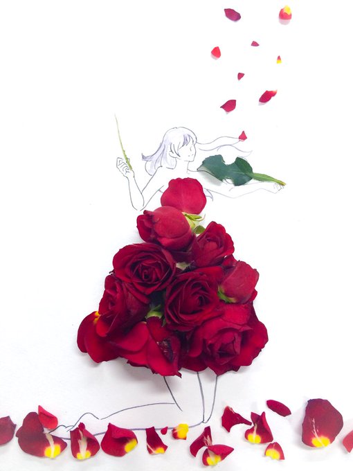 「女の子 红玫瑰」のTwitter画像/イラスト(新着)