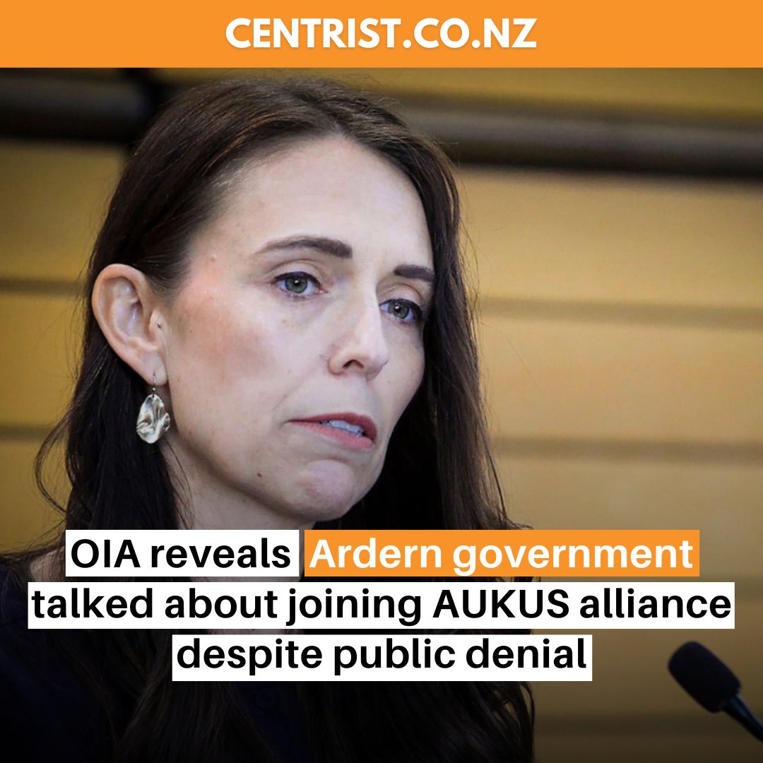 OIA reveals Ardern government talked about joining AUKUS alliance despite public denial 
READ MORE:zurl.co/oFJD 
#AUKUS #jacindaardern #government