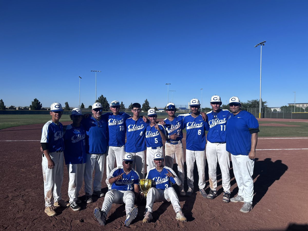 Breaking News 🚨 @ClintBaseball are the 4A ⚾️ Region 1 Bi District Champions after defeating Austin (1️⃣7️⃣-0️⃣ & 1️⃣2️⃣-0️⃣) to win the series 2-0 ‼️ 🏆
Congratulations coaches & gentlemen!!! 👏 
Clint advances to the 4A ⚾️ Region 1 Area Round!!! 💯

📸 CHS Lions ⚾️

#LionPride 🦁🔵