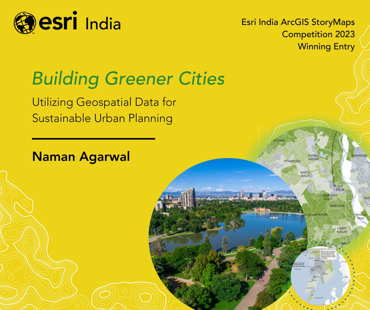 In this winning ArcGIS StoryMaps Competition 2023 entry, Naman Agarwal highlights the importance of Geospatial Data for Sustainable Urban Planning.

Check the full StoryMap here: esri.in/en-in/esri-new…

#EsriIndia #GIS #ArcGIS #StoryMaps
