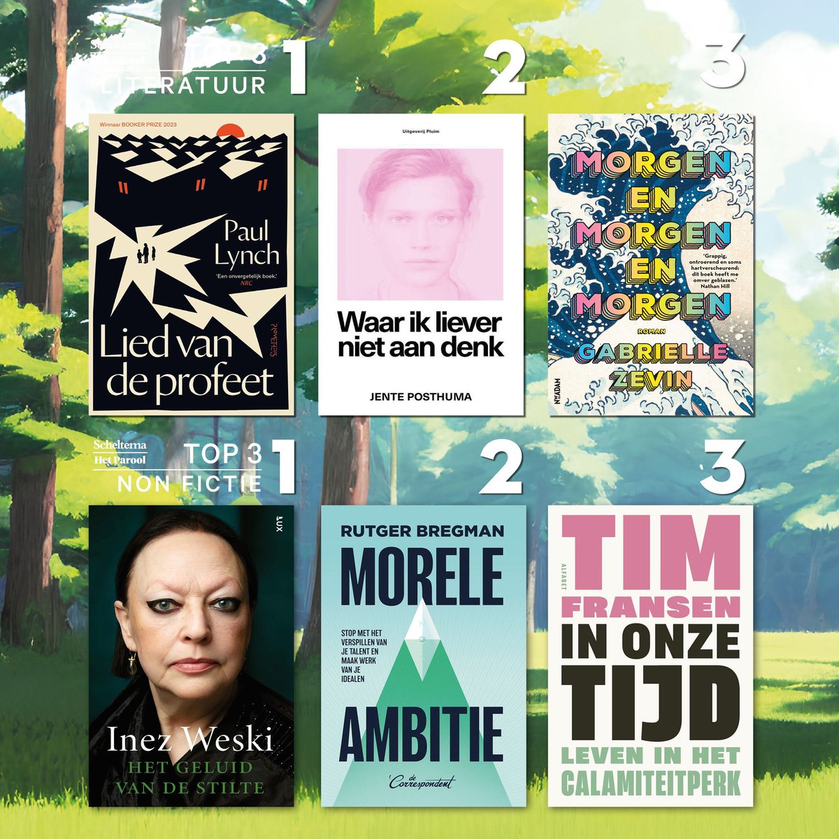 Het is weer tijd voor de Parool Top10! Nieuw in de top drie is 'Waar ik liever niet aan denk'. Benieuwd naar het complete overzicht? Kijk snel op onze website. Een heel fijn weekend vol leesplezier toegewenst!
buff.ly/37z4cy4