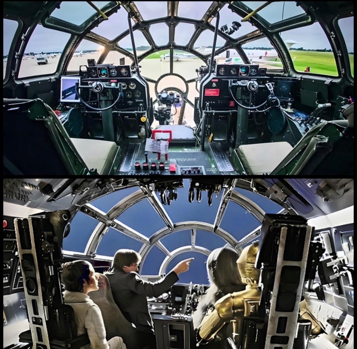 The Millennium Falcon’s cockpit was inspired by the WWII B-29 Superfortress bomber ✈️

#Maythe4thBeWithYou
