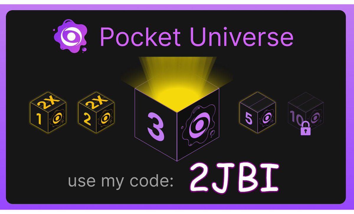 pocket universe might save your life one day keep your coins safe and use my ref code 2JBI so we can both get some extra points @PocketUniverseZ 🟣