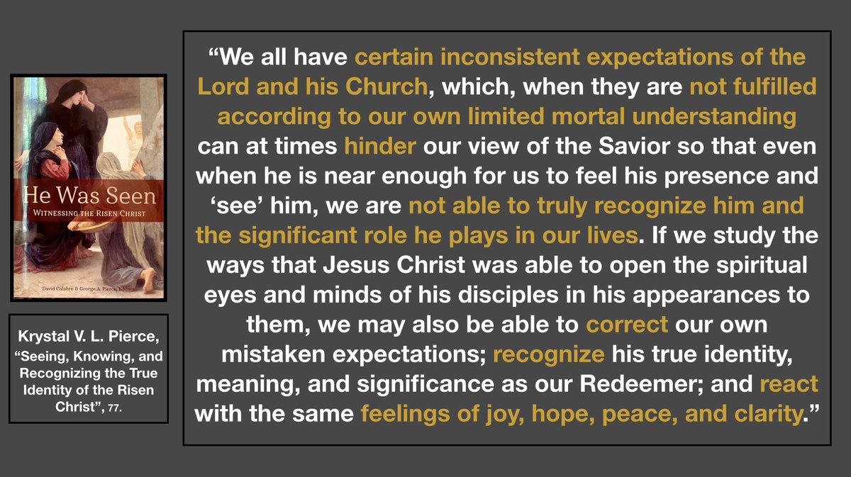 In one of the selected essays taken from the 2023 and 2024 BYU Easter Conferences, and published in “He Was Seen: Witnessing The Risen Christ”, Krystal V. L. Pierce—an assistant professor of ancient scripture, shared how we can move beyond seeing and recognizing Jesus Christ to