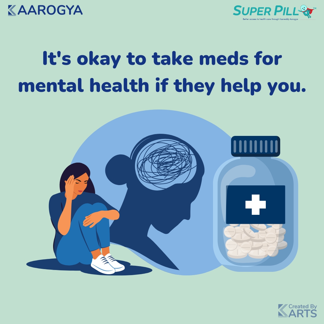 It's okay to take meds for mental health if they help you.

#pharmacist #medicine #medical #health #healthcare
#pharma #pharmacylife #pharmacists
#pharmacytechnician #superpill #superpillpharmacy
#pharmacy #kasireddyaarogya #healthcare
#kasireddygroup #hyderabad #india