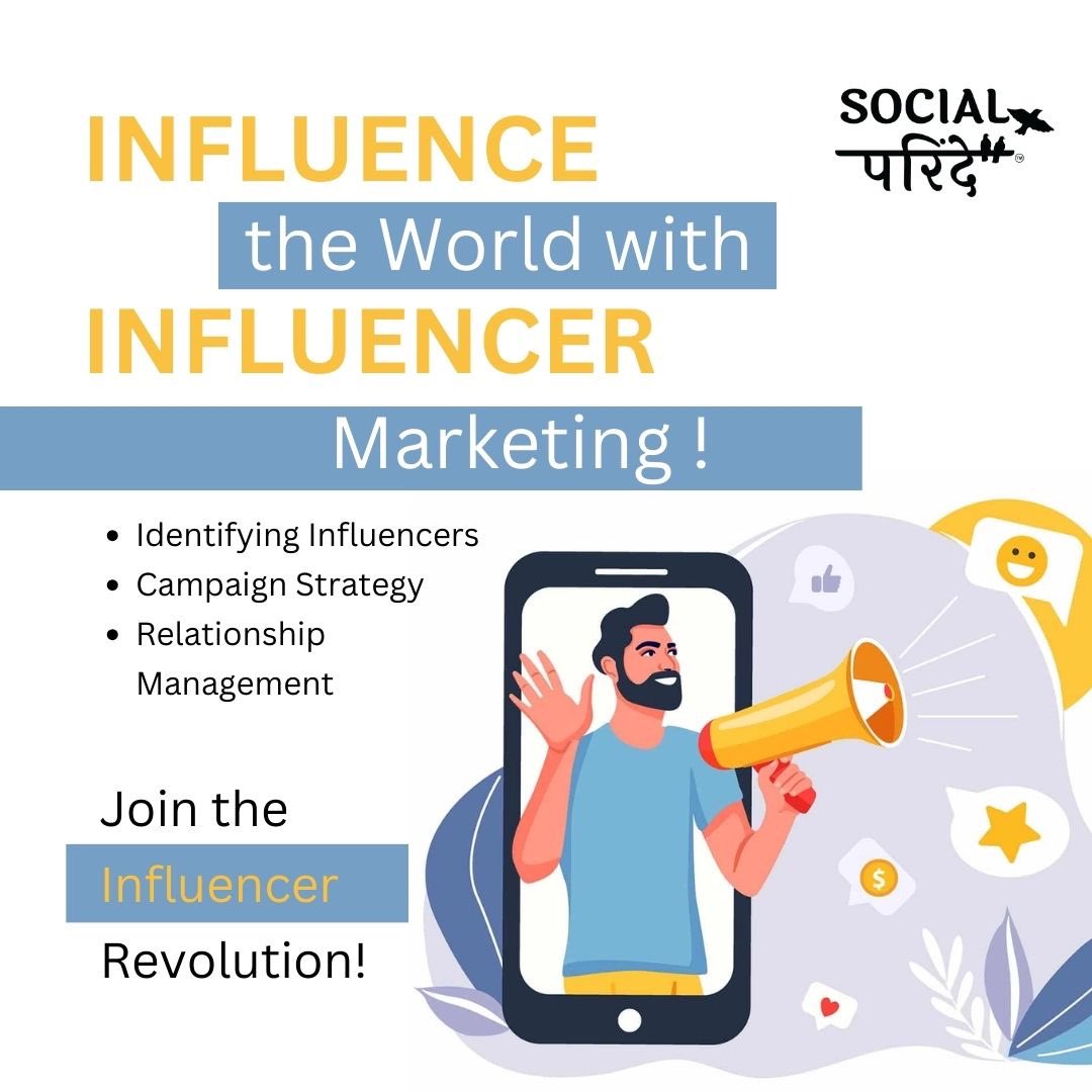 Unlock the potential to influence the world through strategic Influencer Marketing! 📣

“From identifying the perfect influencers to crafting innovative campaign strategies and fostering strong relationships.'😃

#RelationshipManagement #DigitalMarketing #BrandImpact