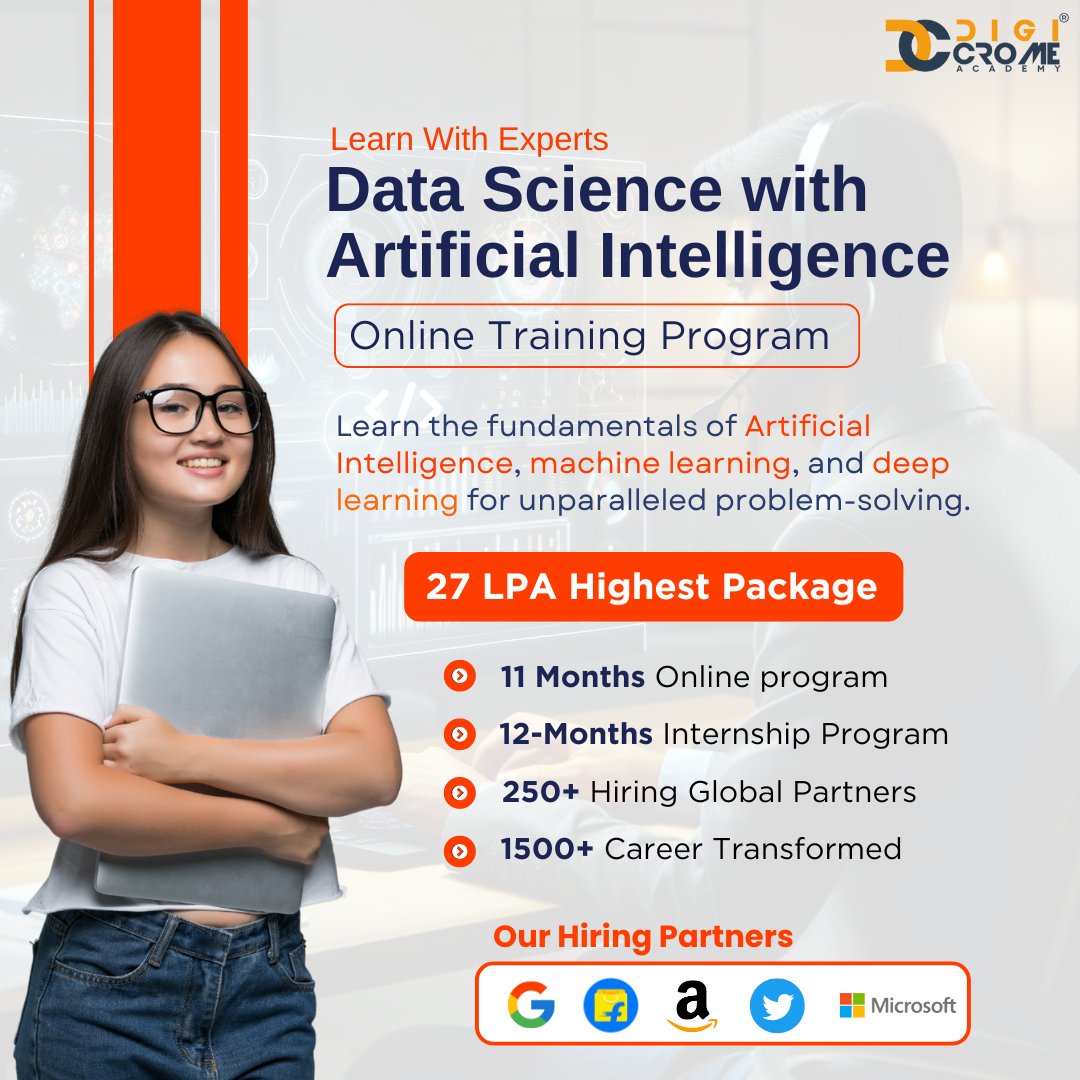 Learn Data Science with Artificial Intelligence

Visit our website: digicrome.com

#DataScience  #AI  #ArtificialIntelligence  #MachineLearning  #DeepLearning  #digicrome