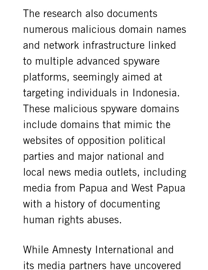erlanishere's tweet photo. Gue gak ngerti lagi ama negara ini asli. 😂
Amnesty International melaporkan bahwa telah terjadi upaya menekan kebebasan berpendapat di Indonesia dan pemerintah bahkan membeli spyware untuk bisa memata-matai orang lain.
Dan kalian tau gak belinya dari siapa? ISRAEL. https://t.co/z4jD34iPbM