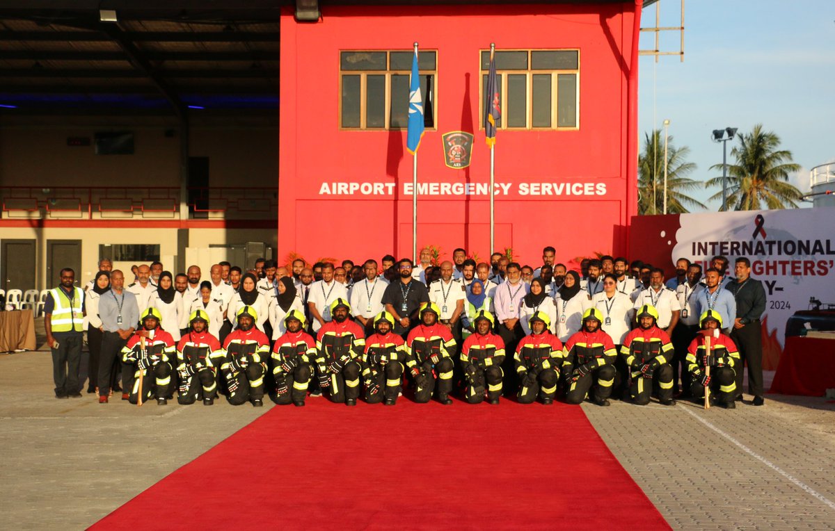 A flag hoisting ceremony was held at MACL Airport Emergency Services to mark International Firefighters’ Day. Our DMD @mohamedlamaan - the chief guest, along with DMD @MujthabaLatheef , senior management, and the staff of the Airport Emergency Services Department participated in…