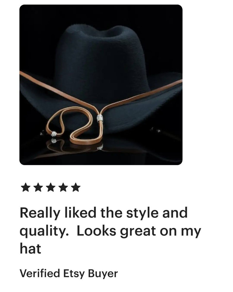 leatherbypeter.etsy.com This stampede string looks great on your branded hat and can be really useful in a huge storm. It keeps your hat on your head. By the way, women like to take it away to their straw hats - looks great on it. - #stampedestring #chinstrap