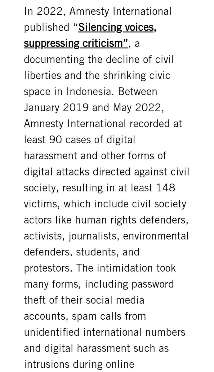 erlanishere's tweet photo. Gue gak ngerti lagi ama negara ini asli. 😂
Amnesty International melaporkan bahwa telah terjadi upaya menekan kebebasan berpendapat di Indonesia dan pemerintah bahkan membeli spyware untuk bisa memata-matai orang lain.
Dan kalian tau gak belinya dari siapa? ISRAEL. https://t.co/z4jD34iPbM