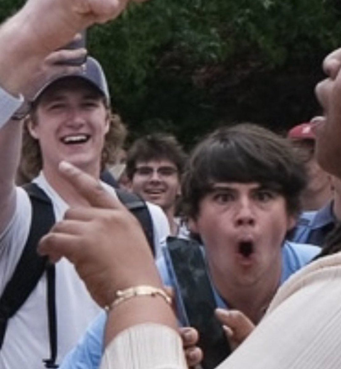 This is one of those racist pieces of trash at the University of Mississippi who made monkey noises at a black woman. This kid, and the rest of the frat guys who cheered him on, are utter garbage.