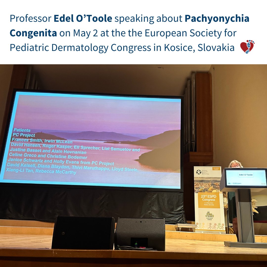Thank you @EdelOToole , for raising the visibility of PC on an international stage. It's because of presentations like these that PC is becoming more recognizable in the clinic. #StopPCPain #pachyonychia #RareDisease