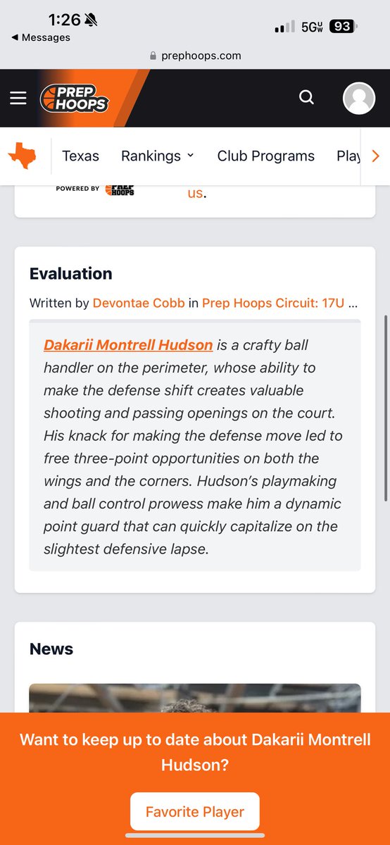 S/o to @DakariiH on his write up.. Thank u @BallNonStop_ for the write up from @PrepHoopsTX @PHCircuit @Southwest_Bball