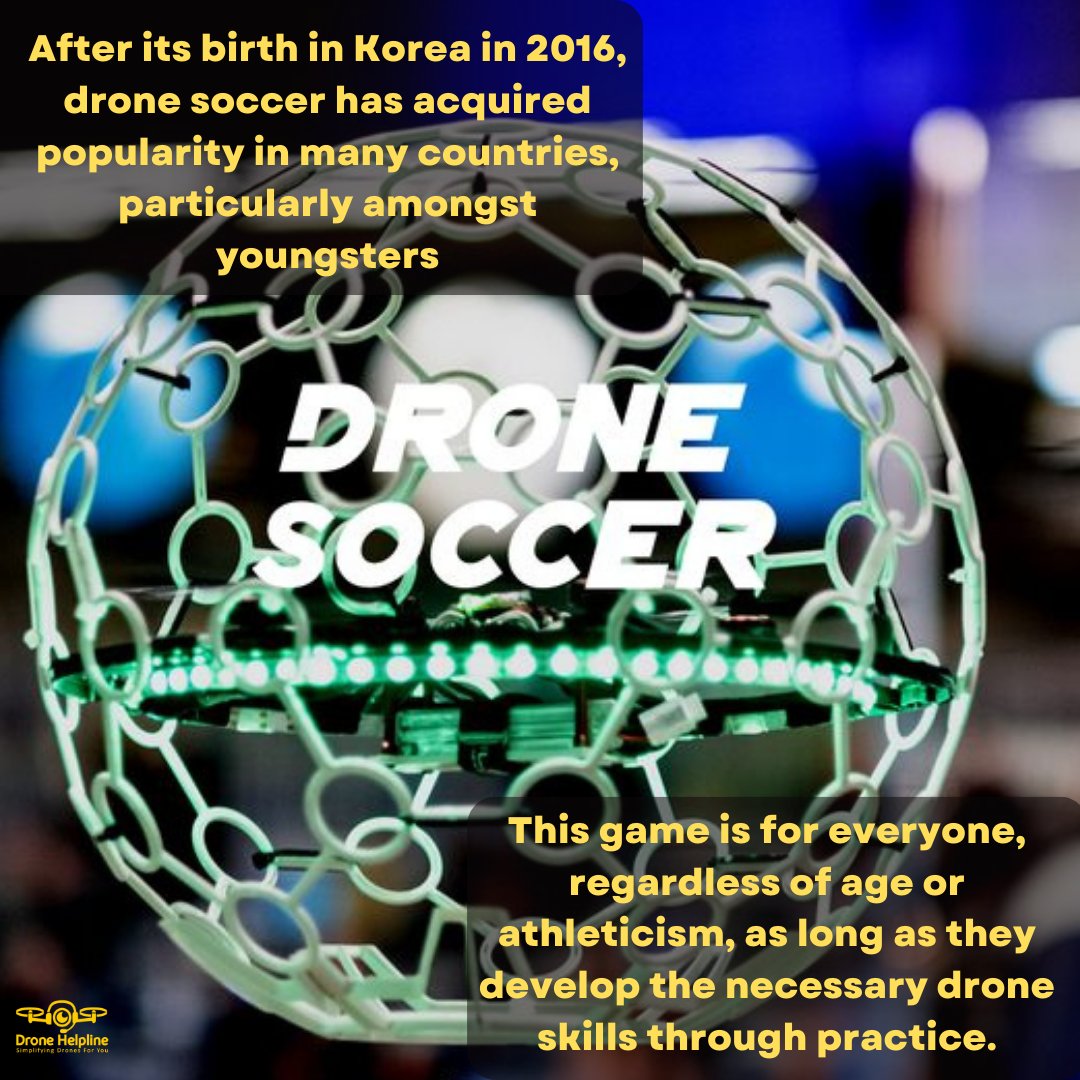 Drone Soccer: Players pilot drones through football-shaped shells to score goals. FIDA, like FIFA, leads global regulation. India's DSAI is a key member. Exciting blend of virtual fun and physical activity. 🚁 source: t.ly/A6xrz #drone #dronesoccer @TheDroneDest