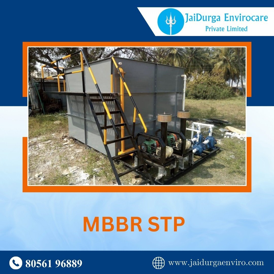 Revolutionize wastewater treatment with our #MBBRSTP! 🌊 Say goodbye to pollution and hello to sustainability. Join the movement with #JaiDurgaEnvirocare.  
  
📞 Contact Us : +91 9042758646    
🌐 Visit:  jaidurgaenviro.in    
    
Follow us on social media for regular