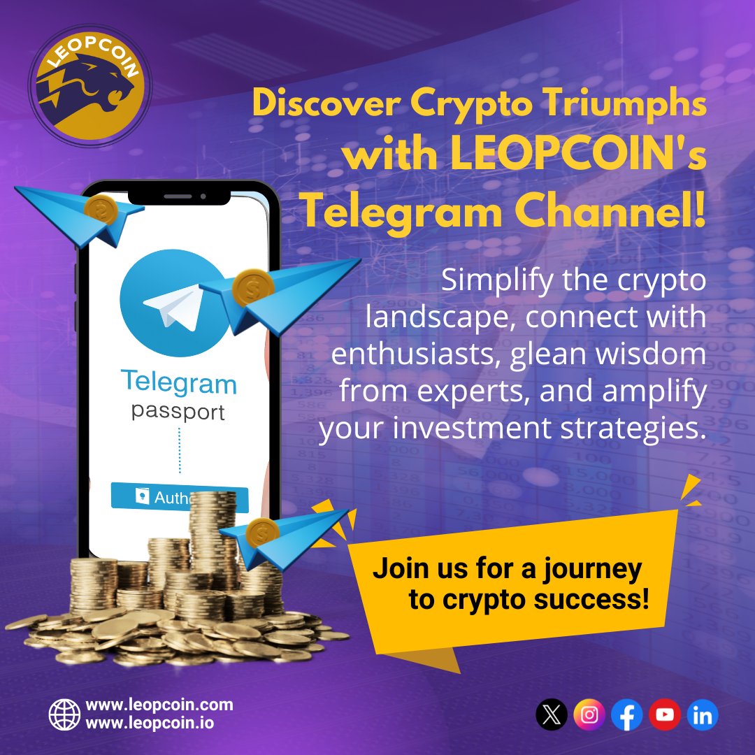 Unlock Crypto Success with LeoPCoins Telegram Channel..
.
..
.
.
.
.
..

..
.

#cryptocurrency #cryptocurrencynews #cryptocurrencytrading #cryptocurrencyexchange #cryptocurrencymining #cryptocurrencymarket #cryptocurrencycommunity #cryptocurrencys