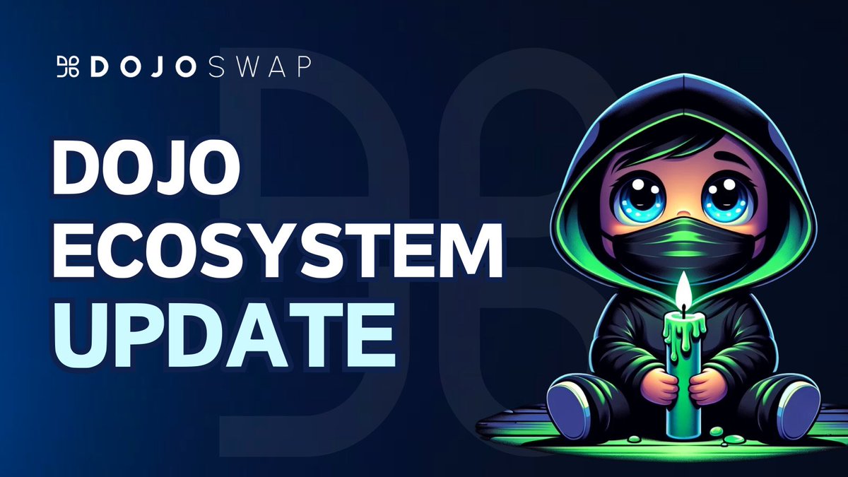 ⚔️ DojoSwap Ecosystem Update Hello Ninjas, As we approach the start of a new month (May), we round up some of the heart burning questions that some of our community have had in this simple ecosystem update. We will touch on upcoming developments, as well as key releases slated