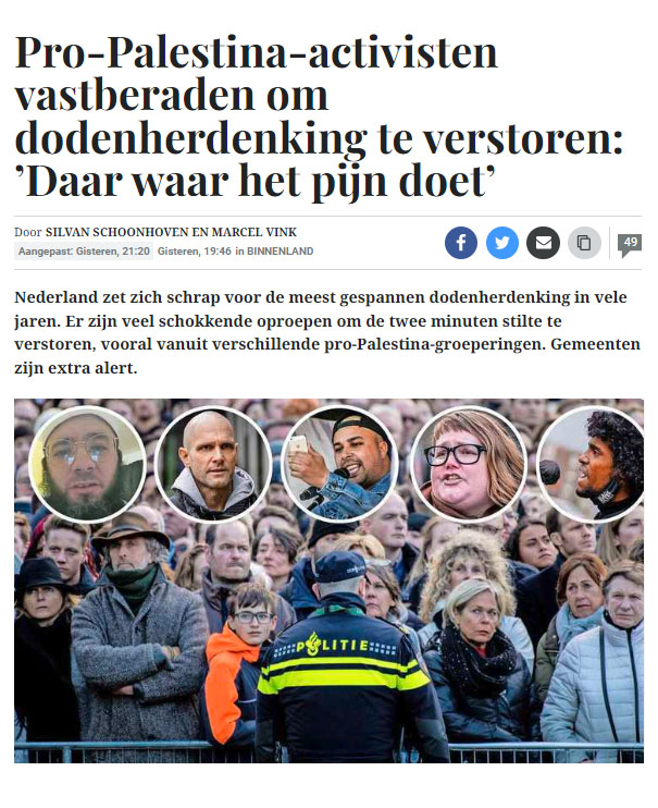 Deze raddraaiers, zonder enig respect voor de nabestaanden, van wat voor Nederland het grootste leed uit de geschiedenis was, die mogen van mij een flink pak slaag krijgen met een gummiknuppel, vooral op plekken, daar waar het pijn doet. #Dodenherdenking