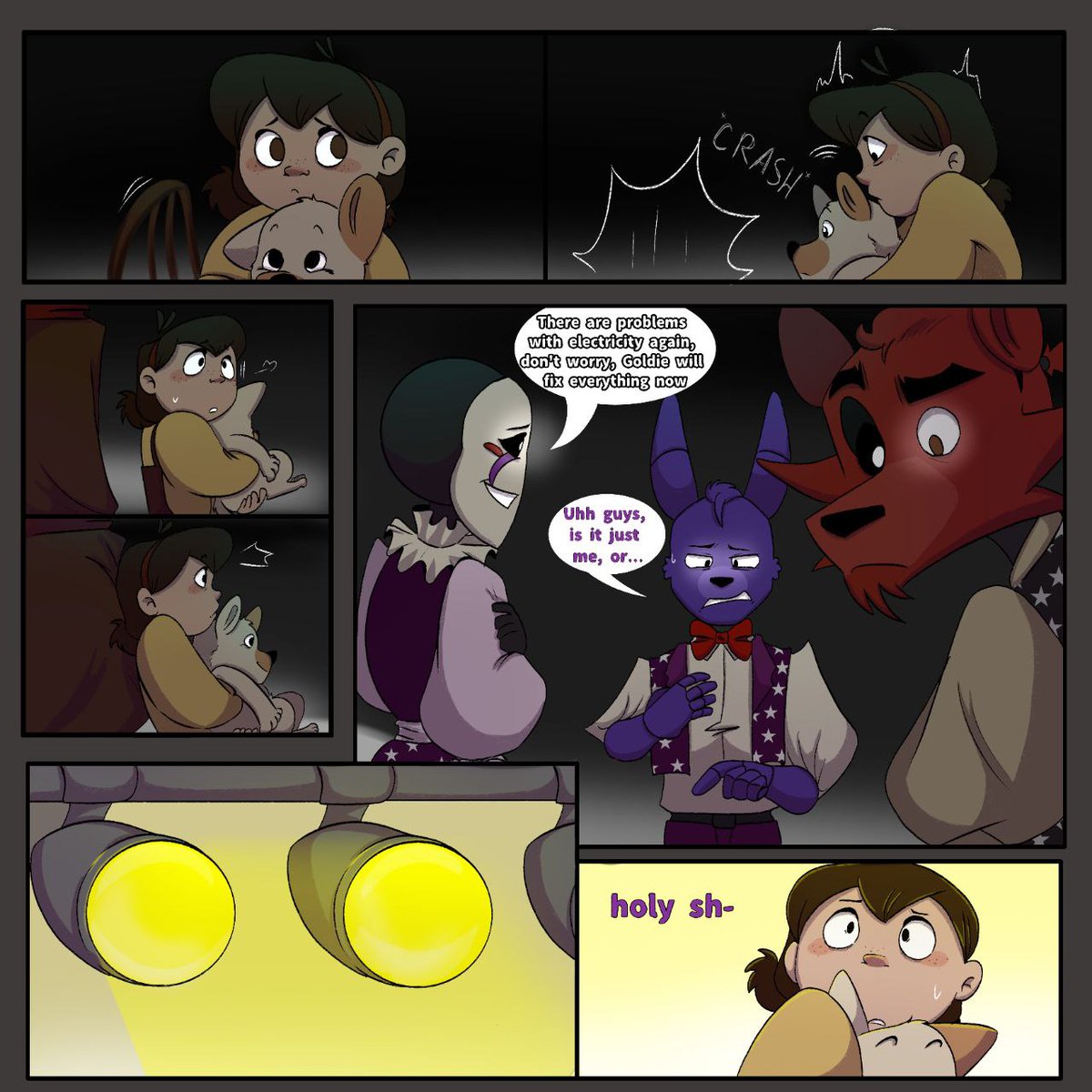 ElliVally's tweet photo. Fnaf: Save them
Ch1 pg 4-6

an interesting fact in my au Carl is a radio and it seems he scared the girl^^"
#FNAF #fnafau https://t.co/q4SDuJmABi