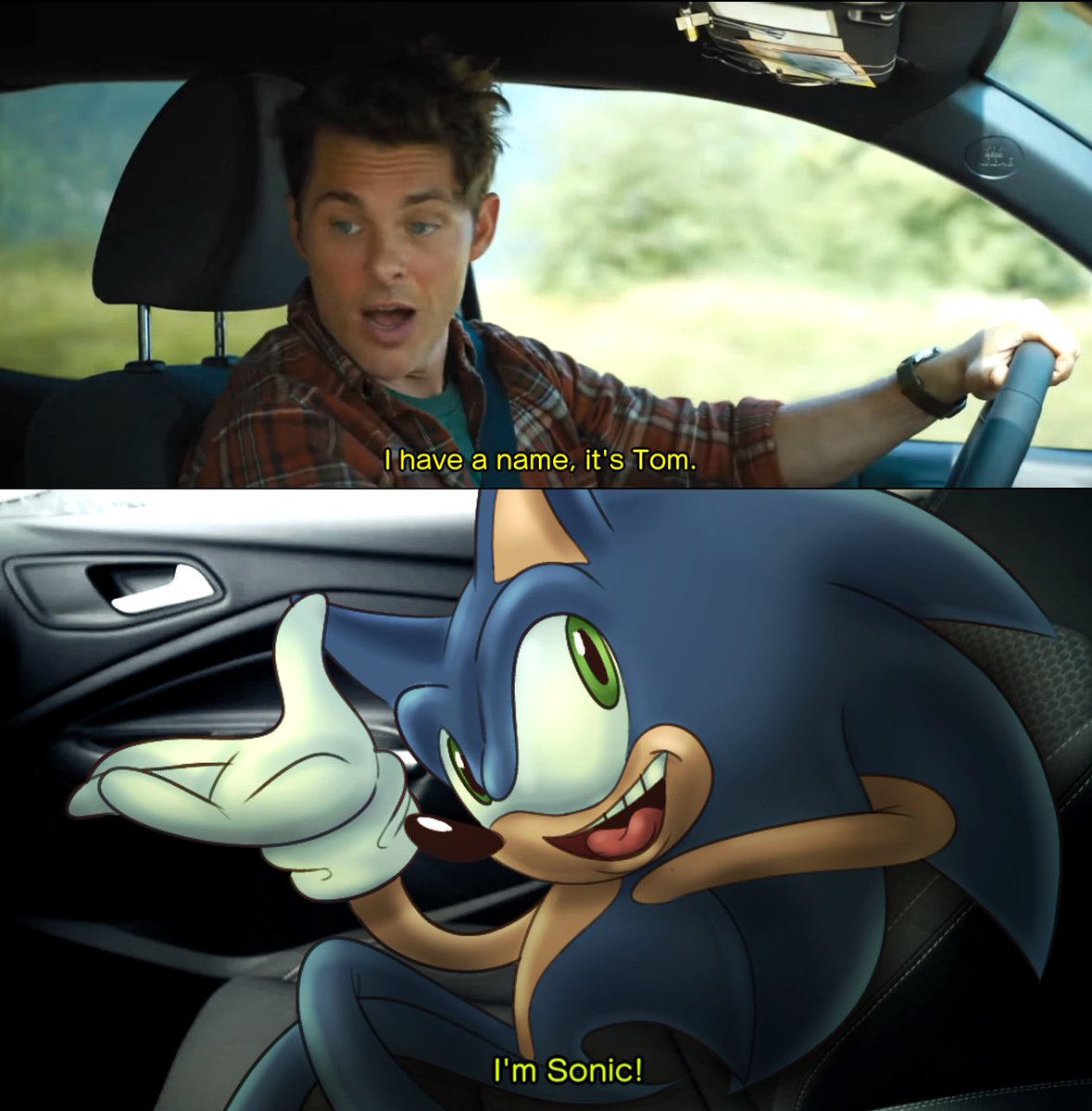 Sonic The Hedgehog but as a 90's hybrid movie