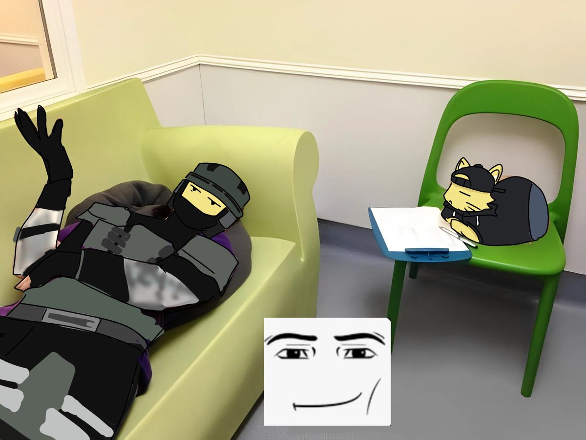 Seem like you decide to take therapy, Trooper

(Shitpost evade part..I forgot actually) 

#robloxevade #evaderoblox #evade #evadeart #robloxart